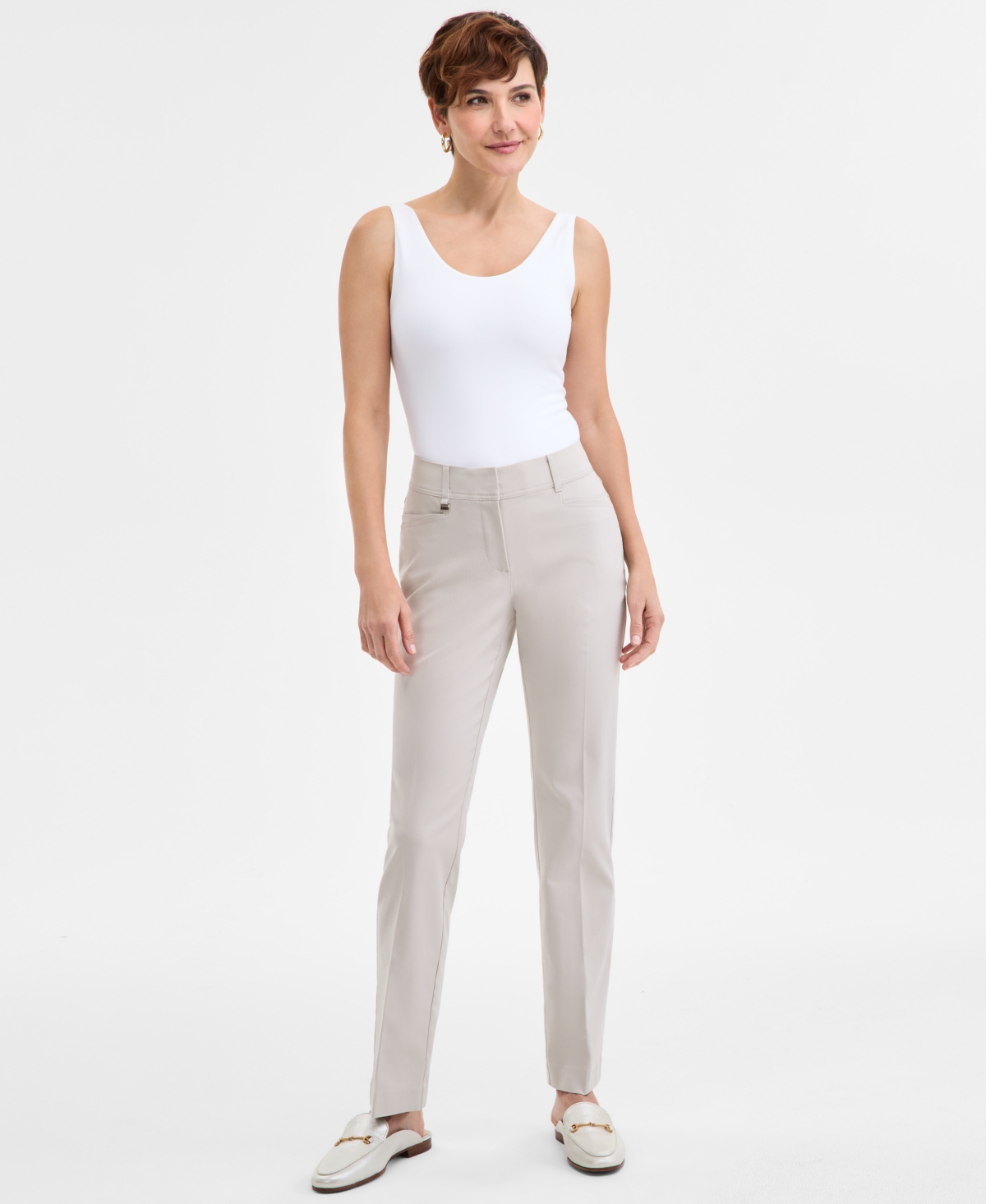JM COLLECTION WOMEN'S CURVY-FIT, TUMMY CONTROL PANTS, REGULAR & SHORT LENGTHS, EXCLUSIVELY AT MACY'S 