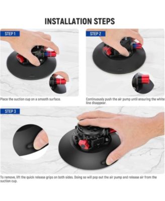 6"/15.2cm Camera Suction Cup Mount with Ball Head Magic Arm, Metal Suction Cup Mount on Car Windshield Dash for Camera/Action Camera/Phone Holder, with 1/4" & 3/8" Mounting Holes for ARRI