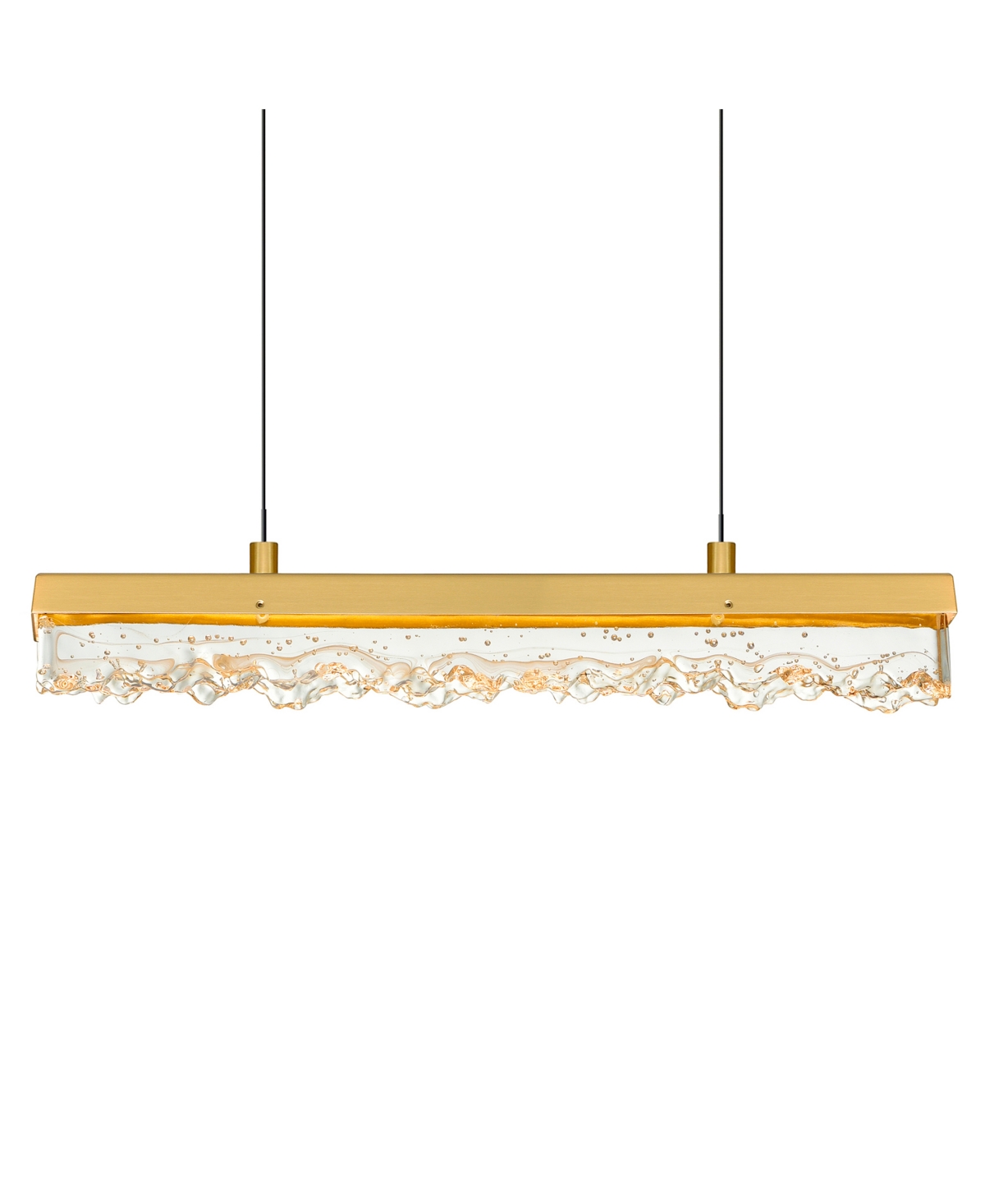 Shop Cwi Lighting 5.5" Metal Stagger Integrated Led Chandelier In Brass