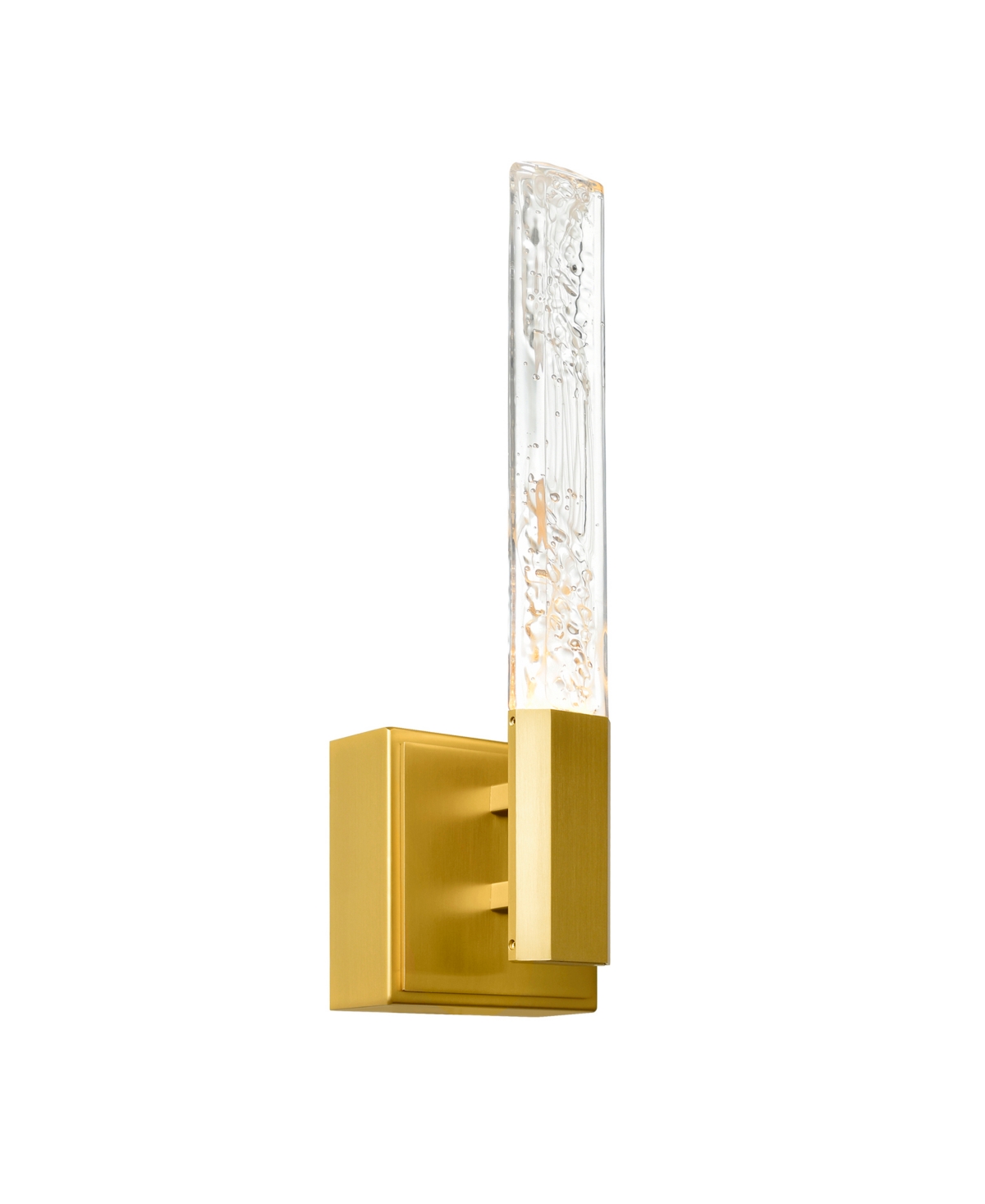 Shop Cwi Lighting 14.5" Metal Greta Integrated Led Wall Light In Brass