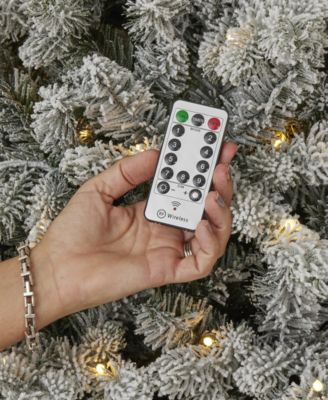 7' Artificial Palmetto Pine Flocked Tree