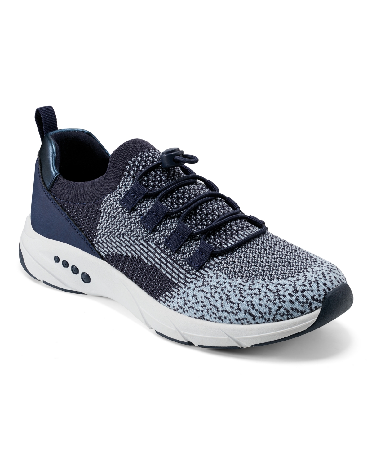 Shop Easy Spirit Women's X Denise Austin Astrid Knit Slip-on Sneaker In Navy,light Blue Multi