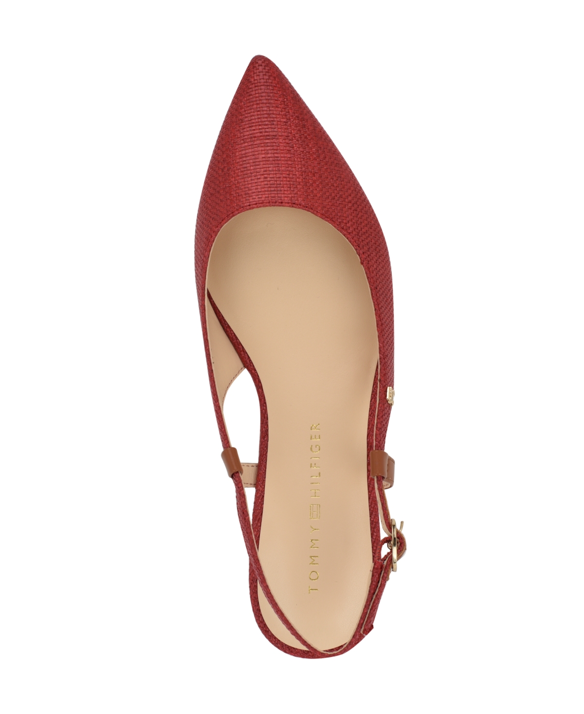 Tommy Hilfiger Women's Vamina Slingback Flats In Red Woven