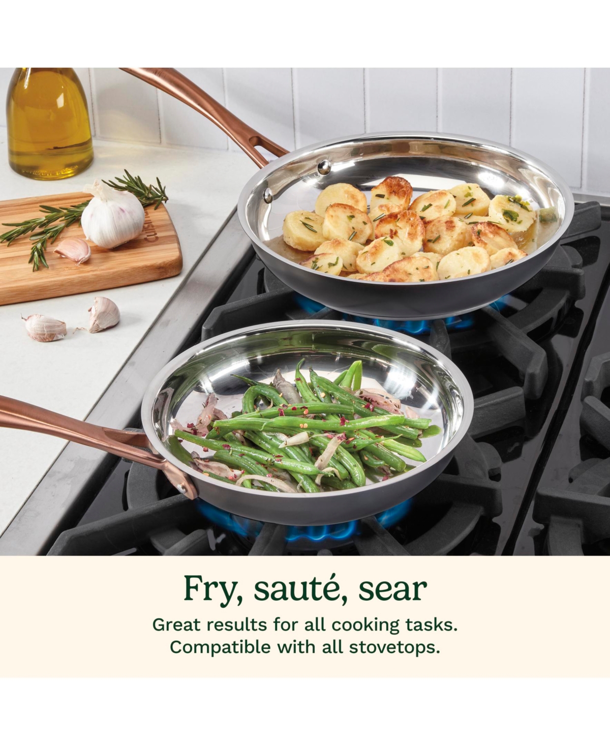 Cuisinart Matte Black Elegance 8" And 10" Skillet Set In Matte Black