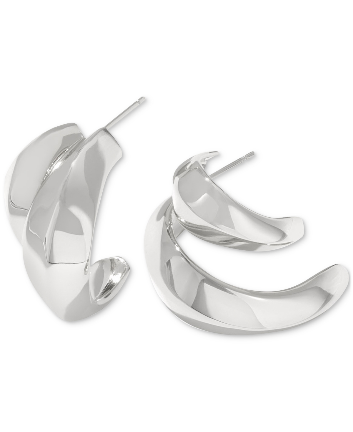 Kendra Scott Liana Double-row Open Hoop Earrings In Rhod