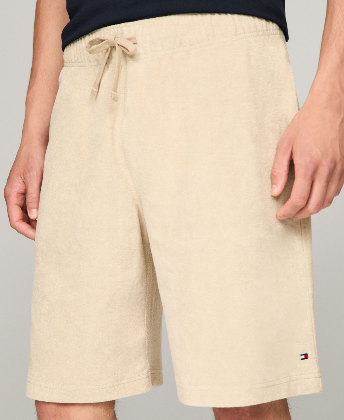 Tommy Hilfiger Men's Terry Drawstring Shorts In Ivory Petal 214 110