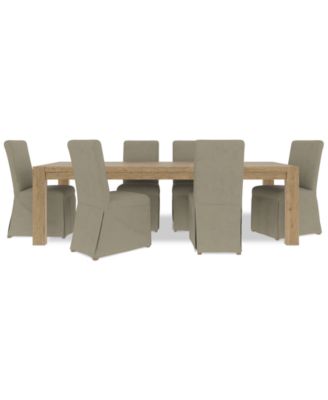 7pc Dining Set (Davie Rectangular Table & 6 Estby Chairs)