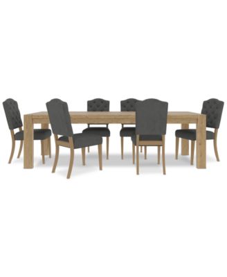 7pc Dining Set (Davie Rectangular Table & 6 Jesilyn Chairs)