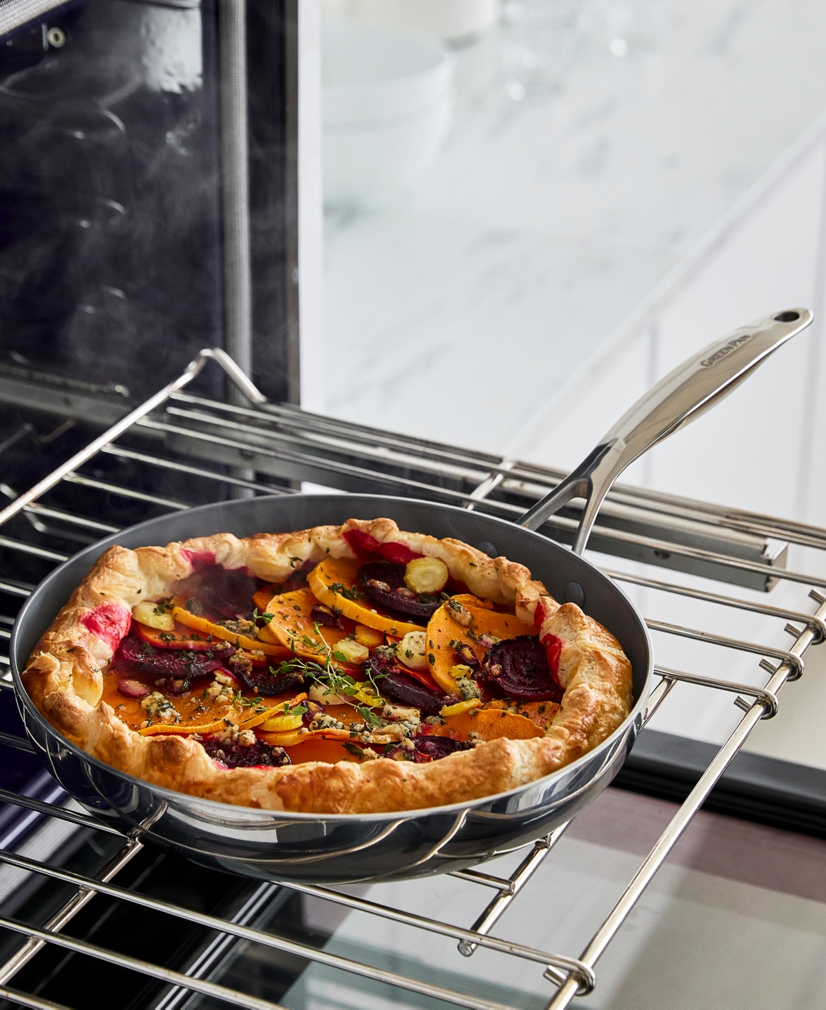 Greenpan Valencia Pro Stainless Steel 8" Open Frypan In Stainless Steel