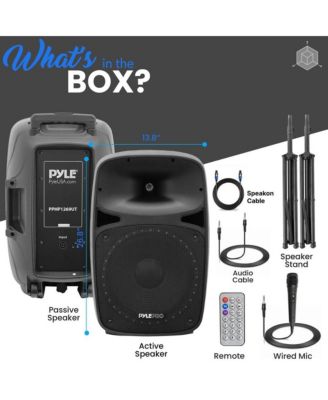 400W Bluetooth Indoor/Outdoor PA Speaker with FM, USB, SD, AUX, Lights, Microphone, Remote