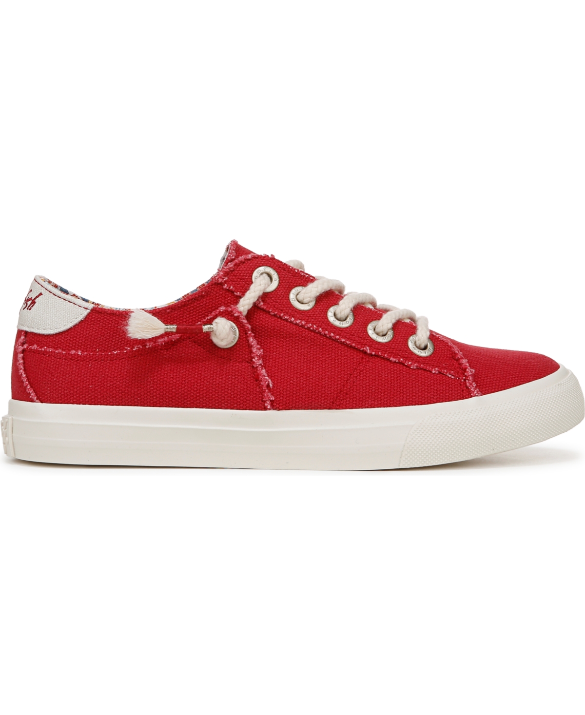 Shop Blowfish Malibu Women's Martina Lace Up Platform Sneakers In Pompeiian Red Canvas