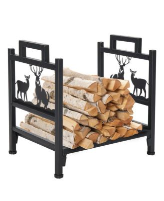 Single Layer Firewood Holder with Unique Animal Pattern Stylish Log Storage Solution