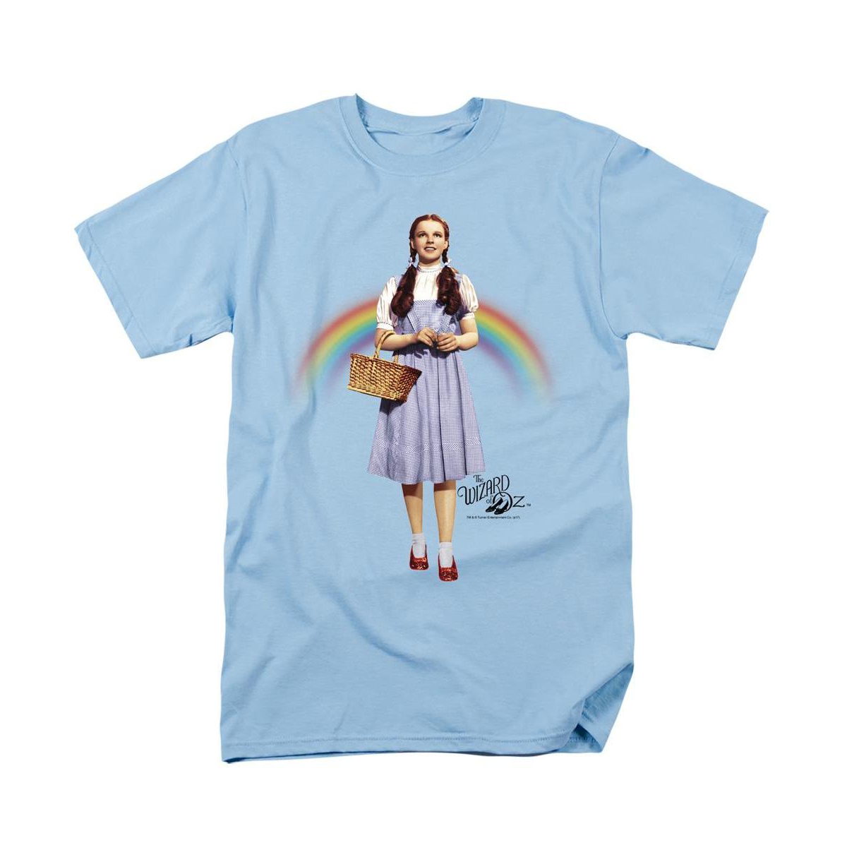 Mens Over The Rainbow Short Sleeve Adult Tee / T-Shirt - Bright blue
