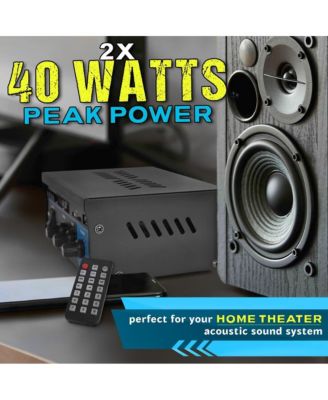 Compact Bluetooth Stereo Power Amplifier, 2 x 40W