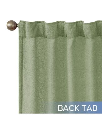 Boucle Light Filtering Back Tab Single Curtain Panel, 52"X96"
