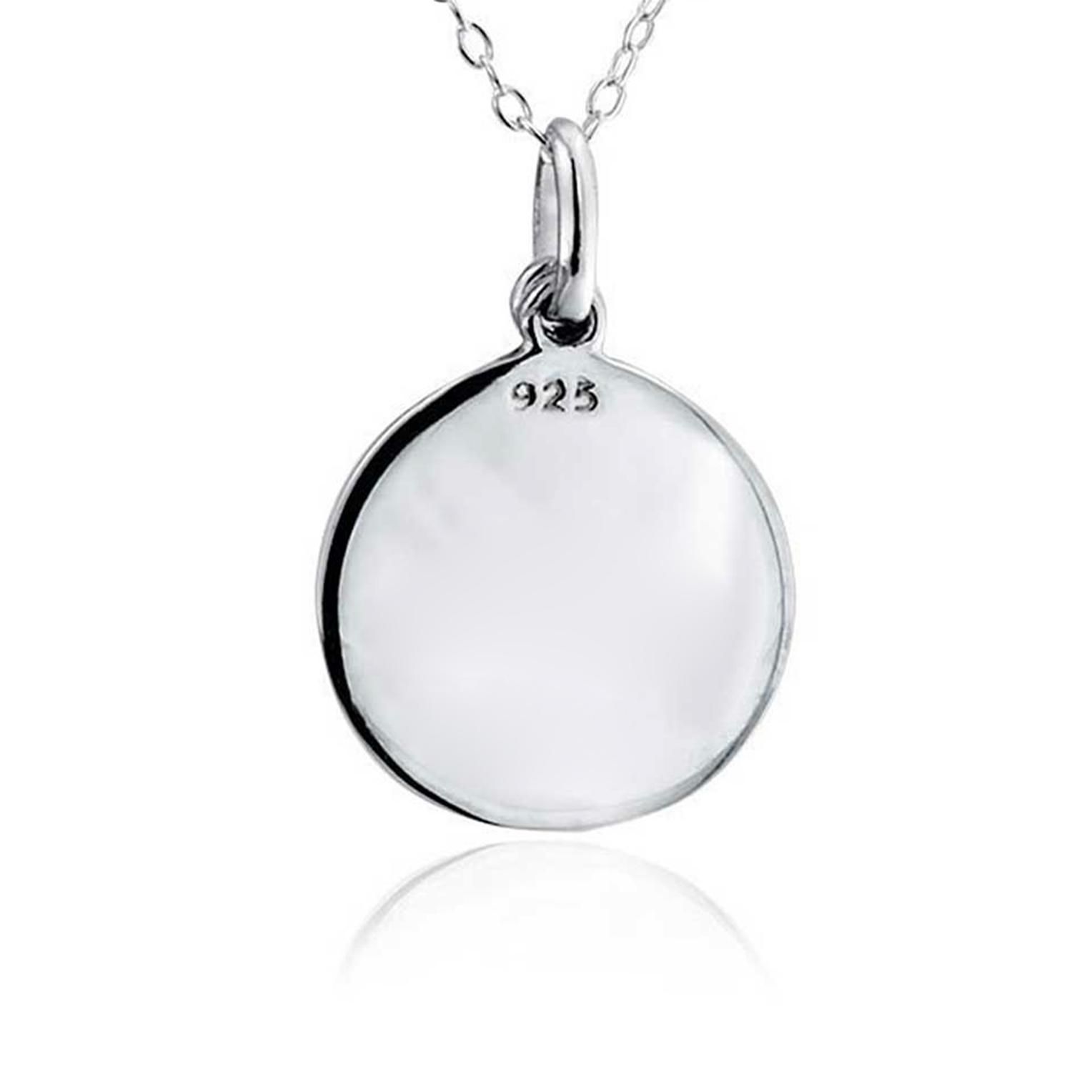 Spiritual Christian Eternal Circle Cross Pendant Necklace Sterling Silver