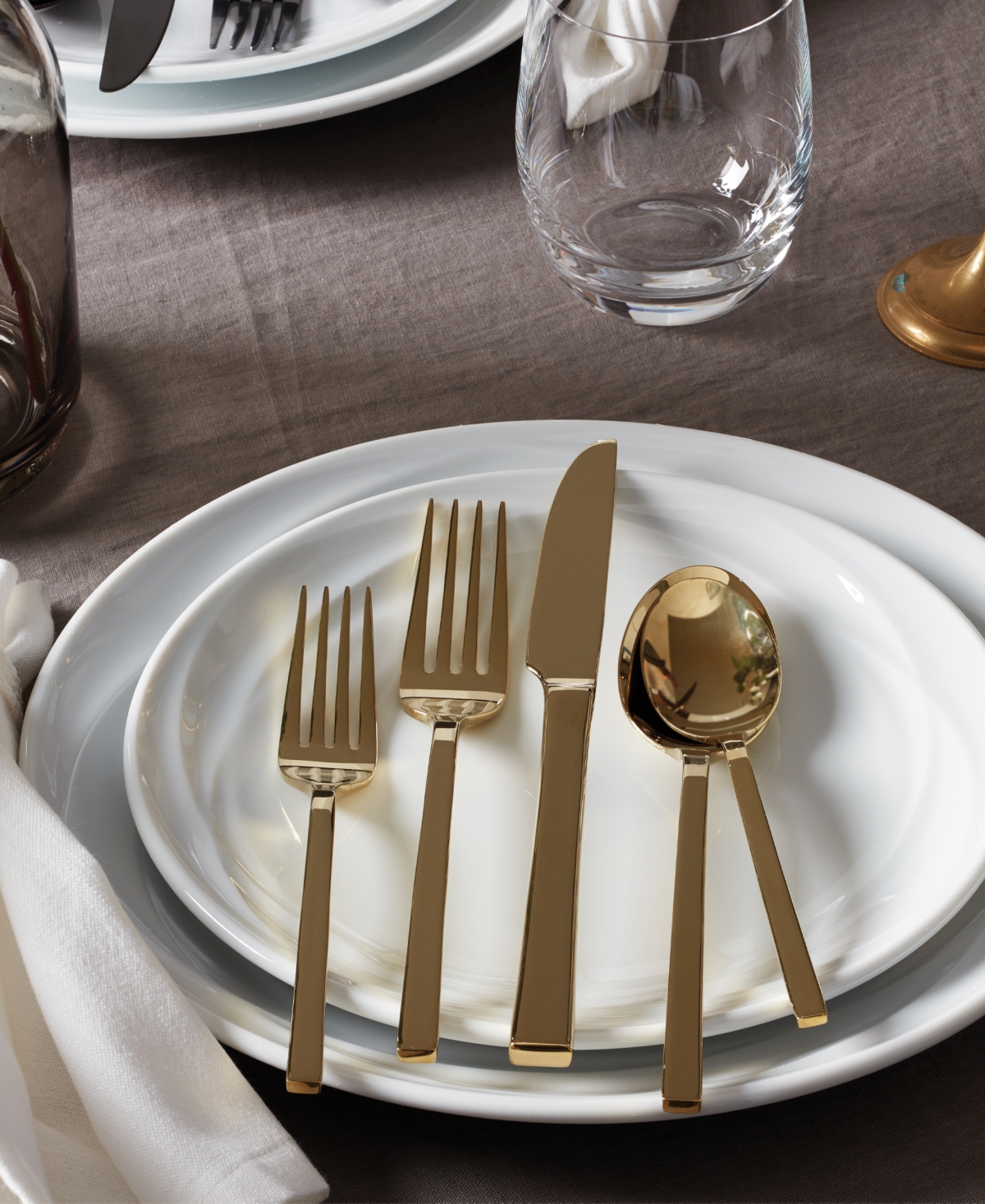 Oneida Allay Champagne Set Of 6 Everyday Flatware Teaspoons In Metallic,stainless