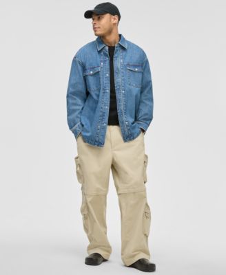 Men's Terrace Relaxed-Fit Denim Shirt, Exclusively at Macy's