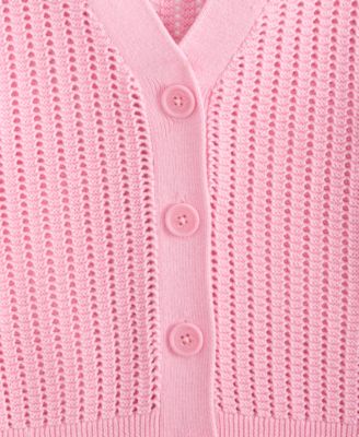 Little & Big Girls V-Neck Button Cardigan, Exclusively at Macy's