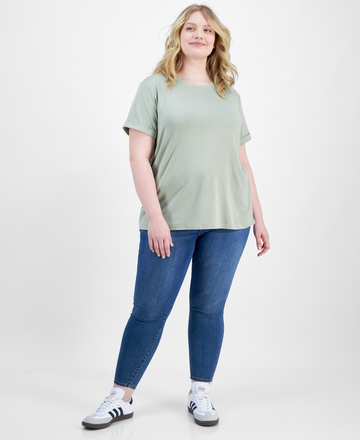Shop Rebellious One Juniors' Super Soft Crewneck Tee In Desert Sage
