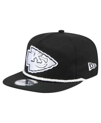 New Era - Men's Black Kansas City Chiefs B-dub Golfer Snapback Hat