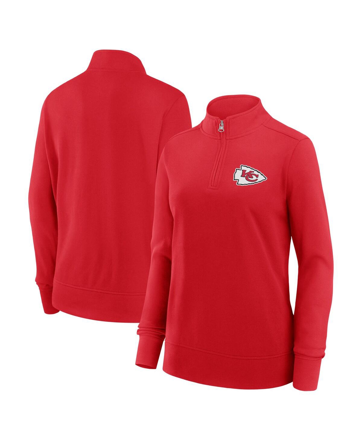 Women's Red Kansas City Chiefs Velocity Quarter-Zip Jacket - Red