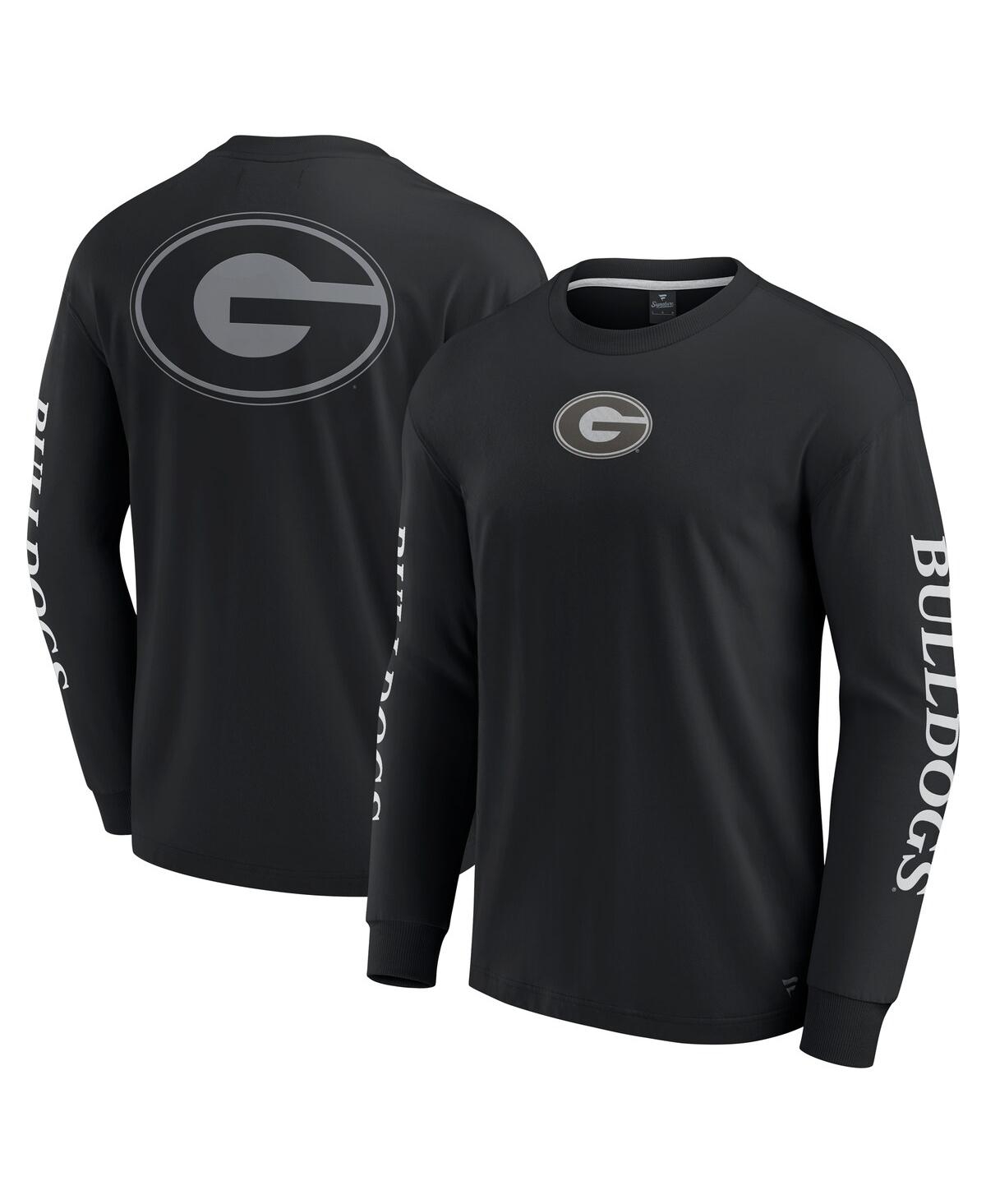 Fanatics Men's Black Georgia Bulldogs Strive Long Sleeve T-shirt In Black