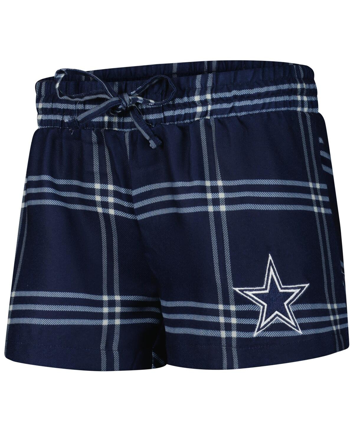 Concepts Sport Women's Navy/gray Dallas Cowboys Petition Raglan Long Sleeve T-shirt And Shorts Set In Navy,gray