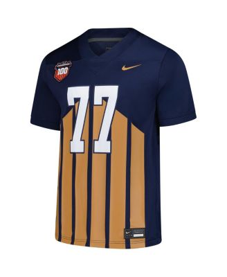 Men's 77 Navy Illinois Fighting Illini Untouchable Replica Football Jersey