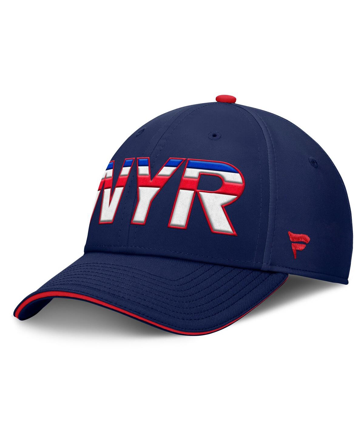 Fanatics Men's Navy/red New York Rangers Authentic Pro Rink Team Code Flex Hat In Navy,red