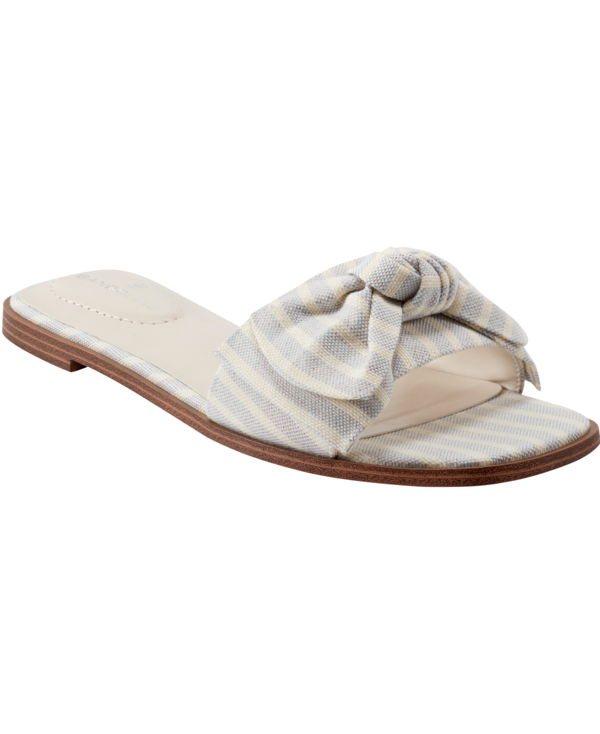 BANDOLINO WOMEN'S VIOLETA BOW FLAT SLIDE SANDALS 