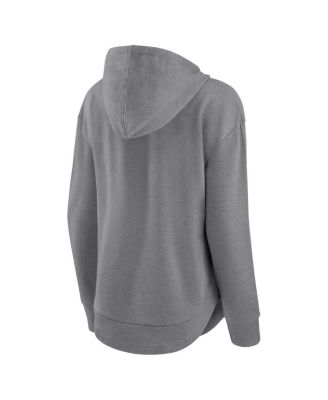 Women's Heather Gray Oklahoma Sooners Tail Sweep Pullover Hoodie