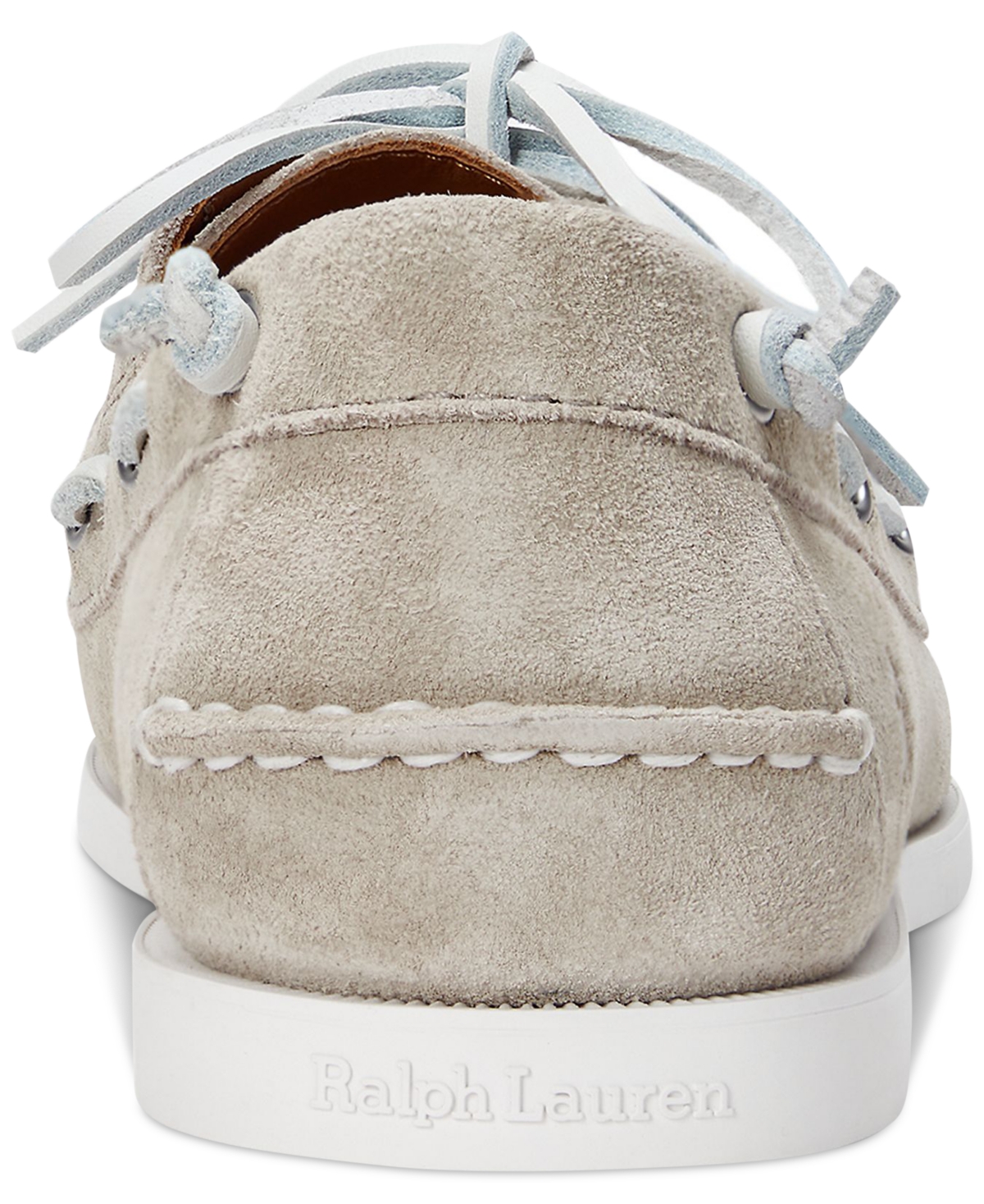 Shop Polo Ralph Lauren Men's Merton Suede Boat Shoe In Milkshake