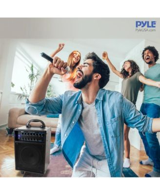 Wireless Portable Bluetooth PA Speaker System with Rechargeable Battery, 400W, LED Lights, and 1/4" Mic Inputs