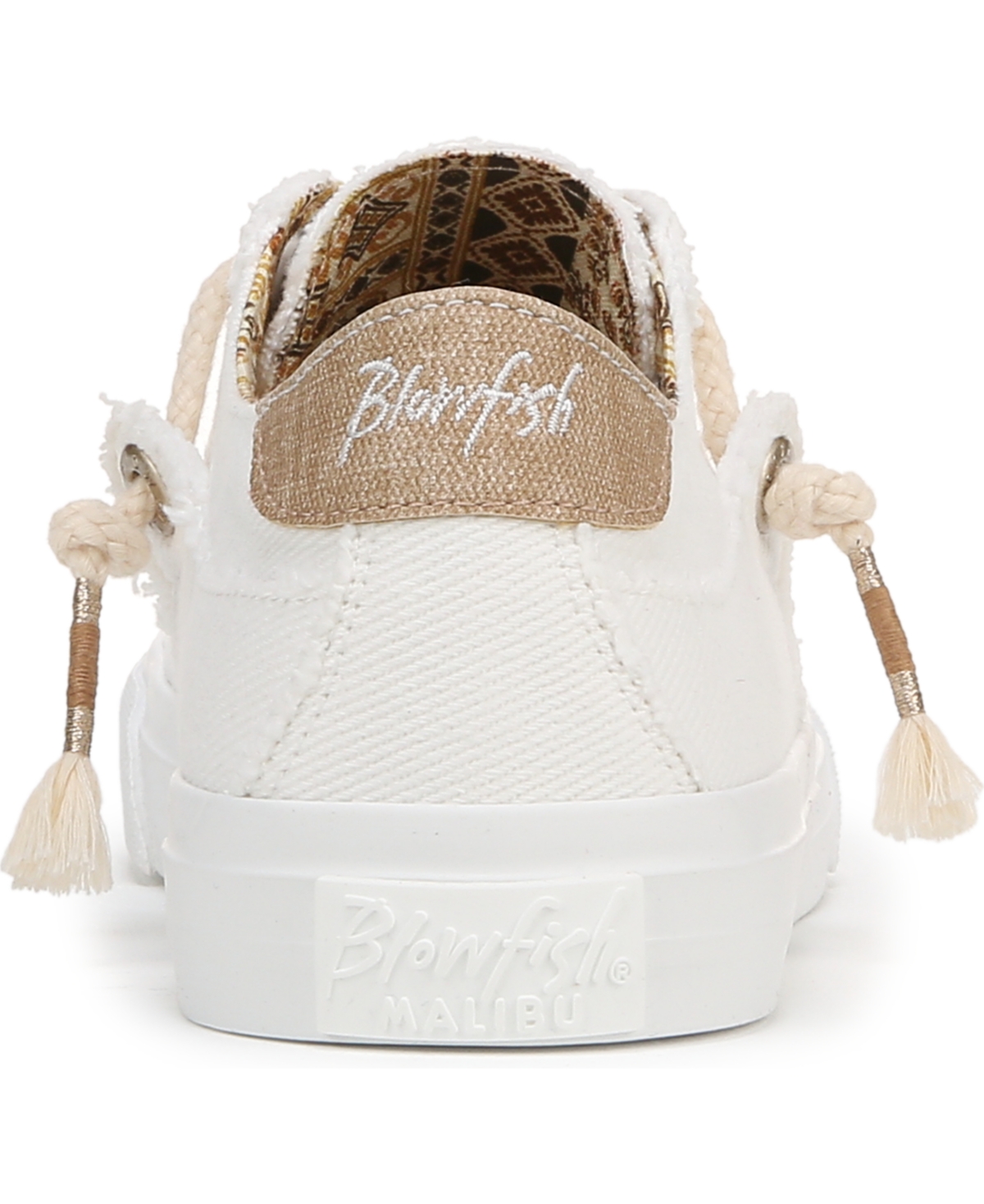 Shop Blowfish Malibu Women's Martina Lace Up Platform Sneakers In White Twill Fabric