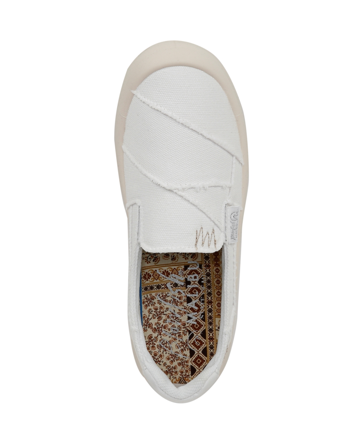Blowfish Malibu Women's Beachfront Round Toe Slip On Sneakers In White Canvas