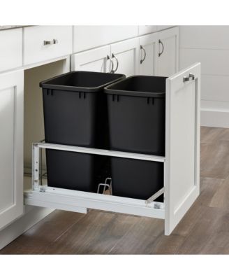 Polymer Replacement 35 qt. Trash Bin, Black, 2 Pack, RV-35-18-2