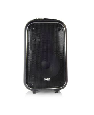 12 Inch Full Range Portable Bluetooth Karaoke Loudspeaker, Karaoke Microphone, Built-in Rechargeable Battery with FM Radio. (PWMA1225BT), Black