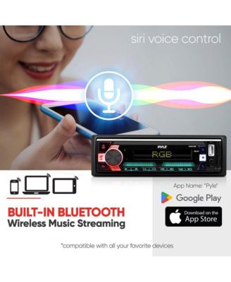 Single DIN Bluetooth Stereo Receiver with MP3, USB, AUX, 300W, Black