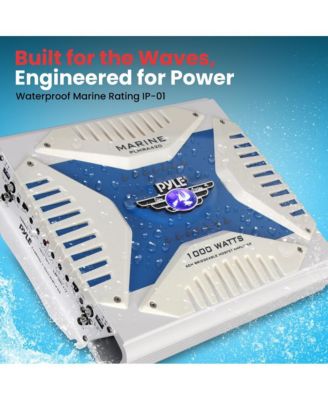 4-Channel Marine Amplifier, 1000 Watt, Bridgeable, Waterproof, Elite Series