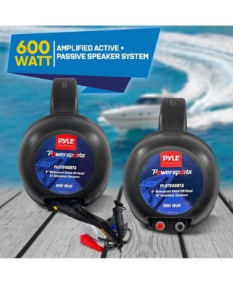 4” Waterproof Off-Road Bluetooth Streaming Speakers, Amplified, 900W