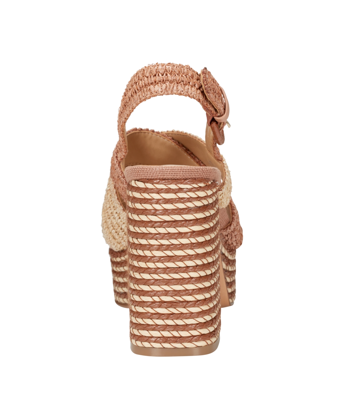 Marc Fisher Ltd Caddy Platform Sandal In Dark Tan,natural