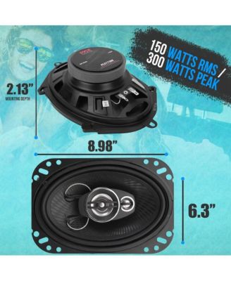 5'' x 7'' Three-Way Triaxial Car Speakers, 300W, Black (Pair)