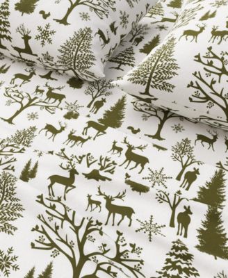 Lodge Print Ultra-Soft Turkish Cotton Flannel Sheet Set