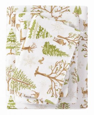 Lodge Print Ultra-Soft Turkish Cotton Flannel Sheet Set