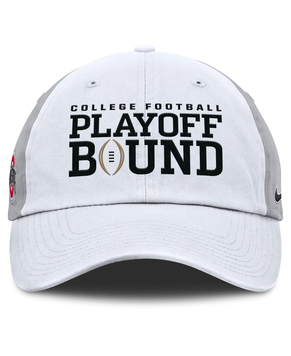 Nike Men's And Women's White/gray Ohio State Buckeyes 2024 College Football Playoff Club Adjustable Hat In White,gray
