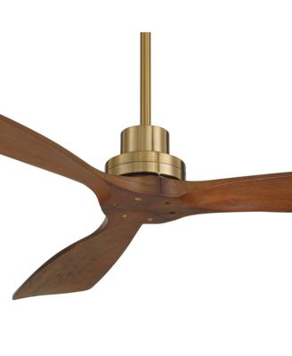 52" Delta Modern Indoor Ceiling Fan 3 Blade Remote Control Soft Brass Finish Walnut Finish Blades Bedroom DC Motor