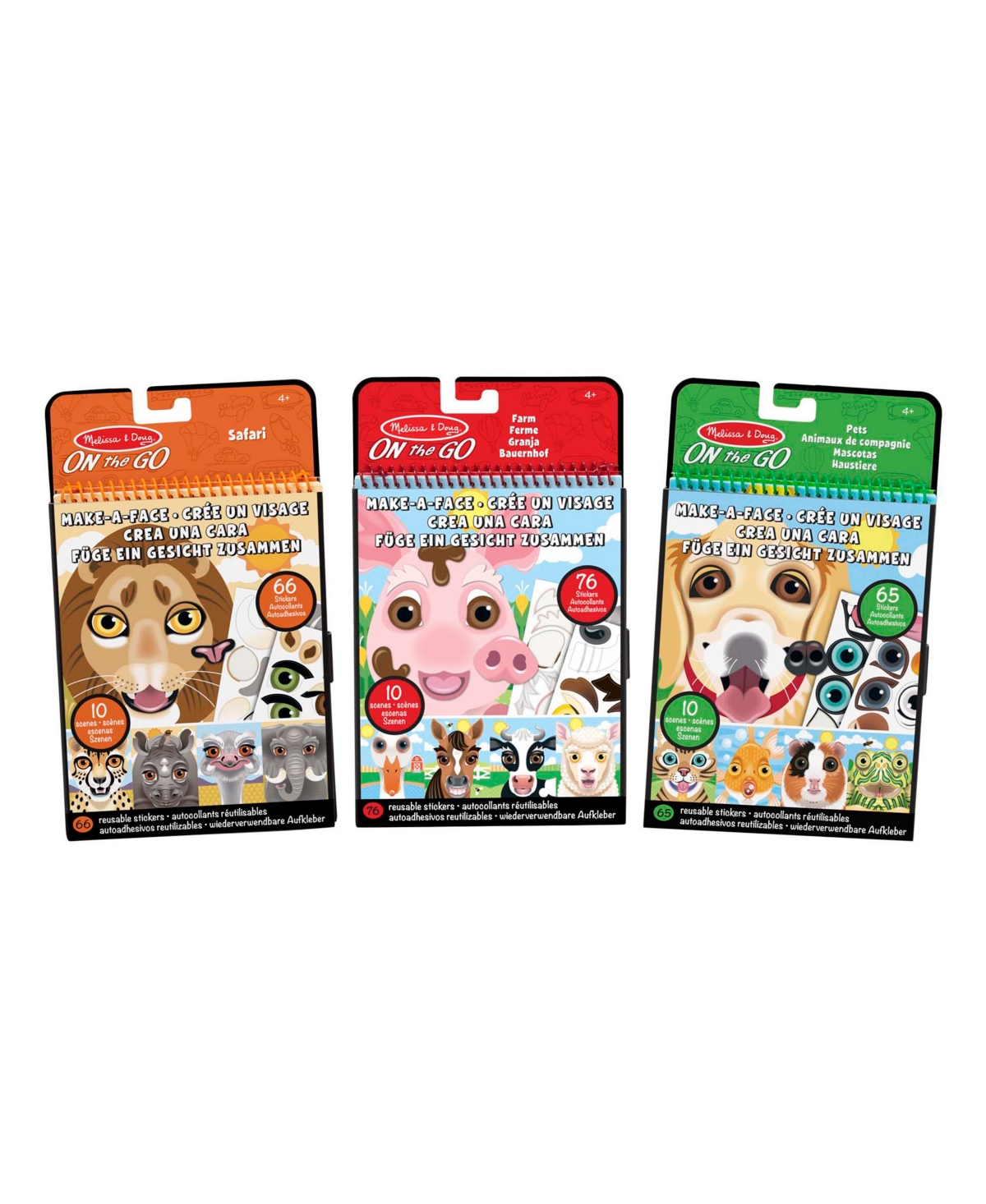 Melissa & Doug Make-a-face Reusable Sticker Pad Bundle In Multicolor