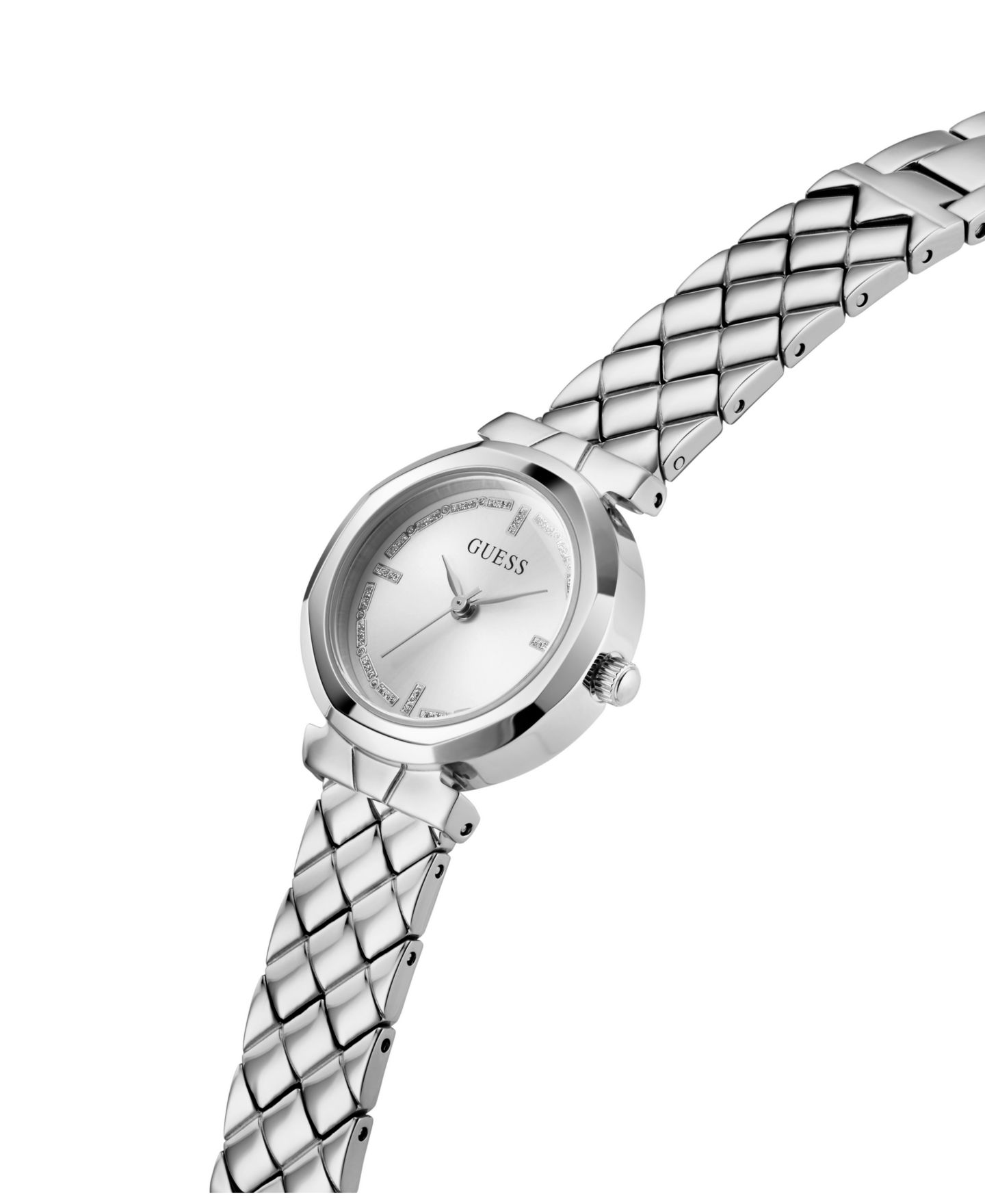 Женские аналоговые часы Guess, сталь серебристого тона, 26 мм — фото 4