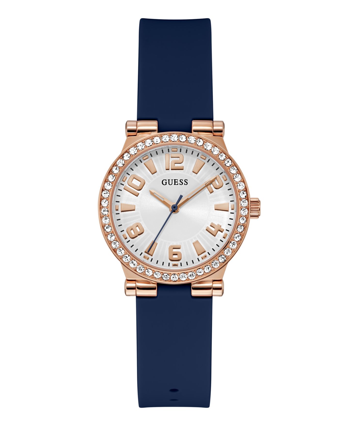 Женские часы GUESS Analog Blue Silicone Watch, 32mm — фото 1